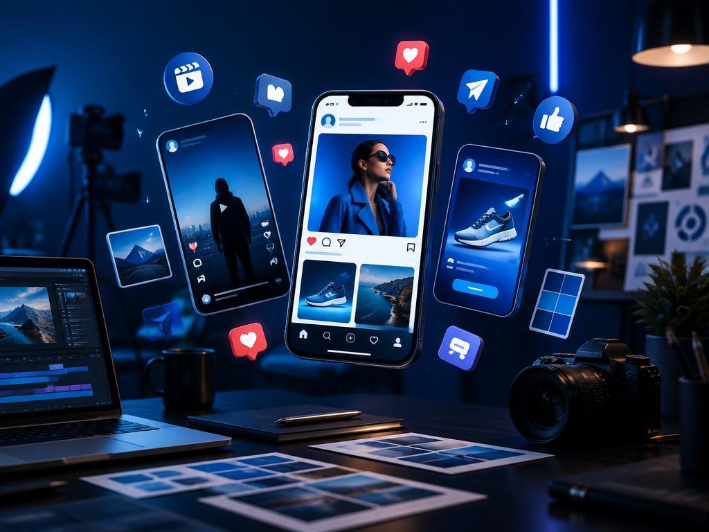 Social media marketing, advertising and branding creatives