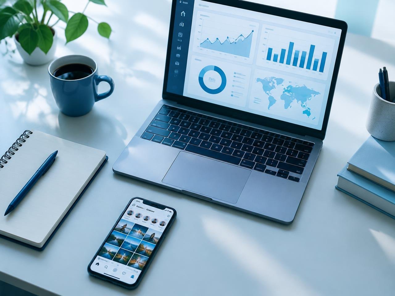 Campaign dashboards and analytics used during practical digital marketing training